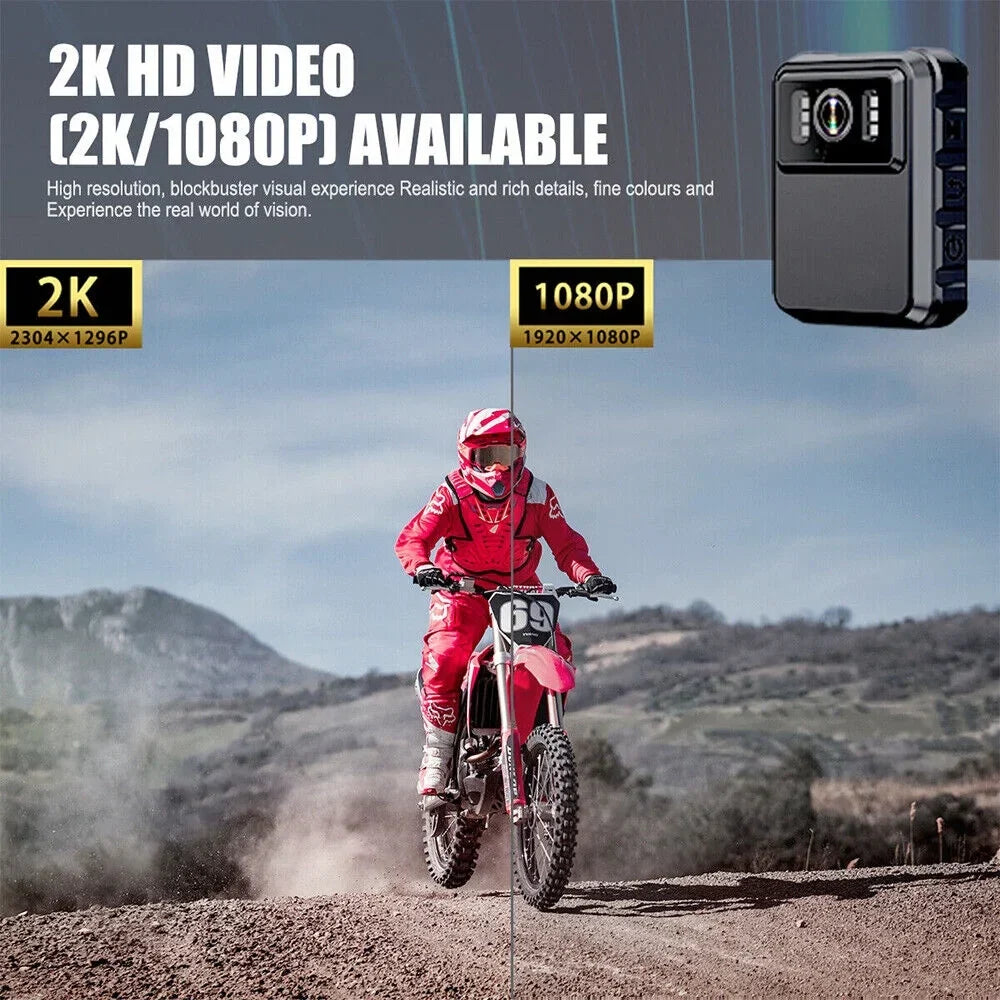 JahyShow Night Vision Body Camera - Mini Camcorder with 1080P Audio Video DVR and WiFi Connectivity