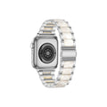Worryfree Gadgets Metal & Resin Wristband for Apple Watch Silver/White 42/44/45mm (WX149-SLWT45)