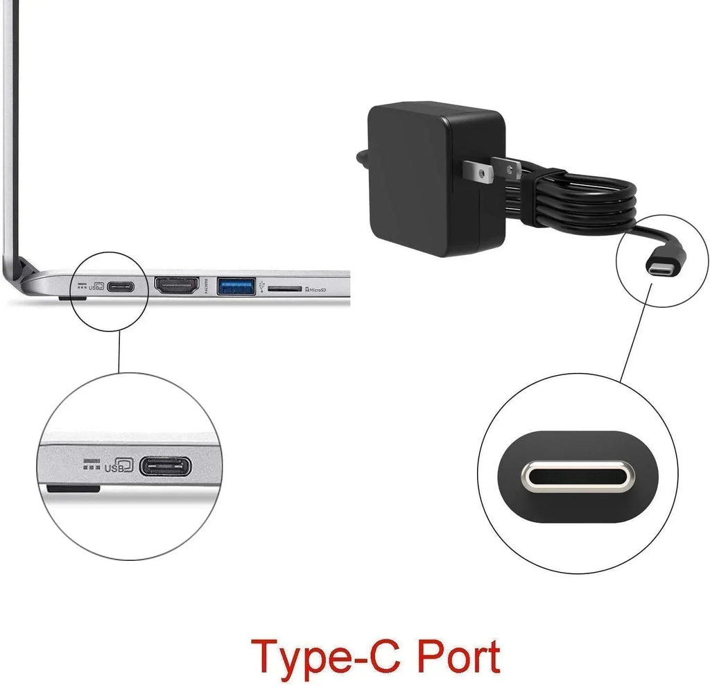 Guy-Tech 65w USB-C Ac Adapter Compatible for Lenovo ThinkPad 11e Yoga Gen 6 20SF0003US power supply charger