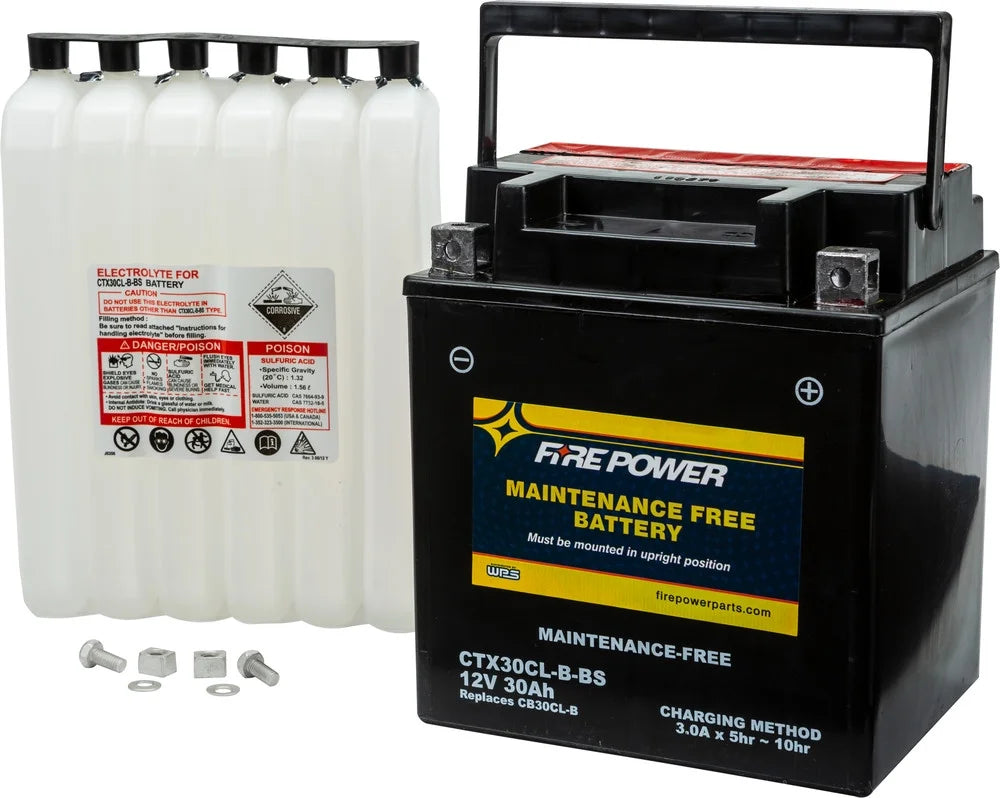 Fire Power Maintenance Free Battery CTX30CL-B-BS Compatible With Sea-Doo VX Deluxe 1100 2005-2015