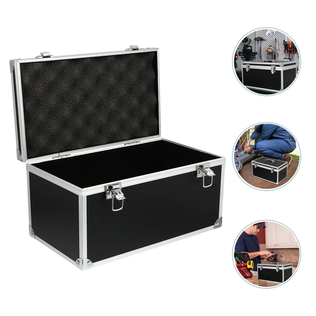 Homemaxs Case Hard Box Tool Camera Shell Briefcase Portable Carrying Equipment Shockproof Aluminum Safety Audio Household