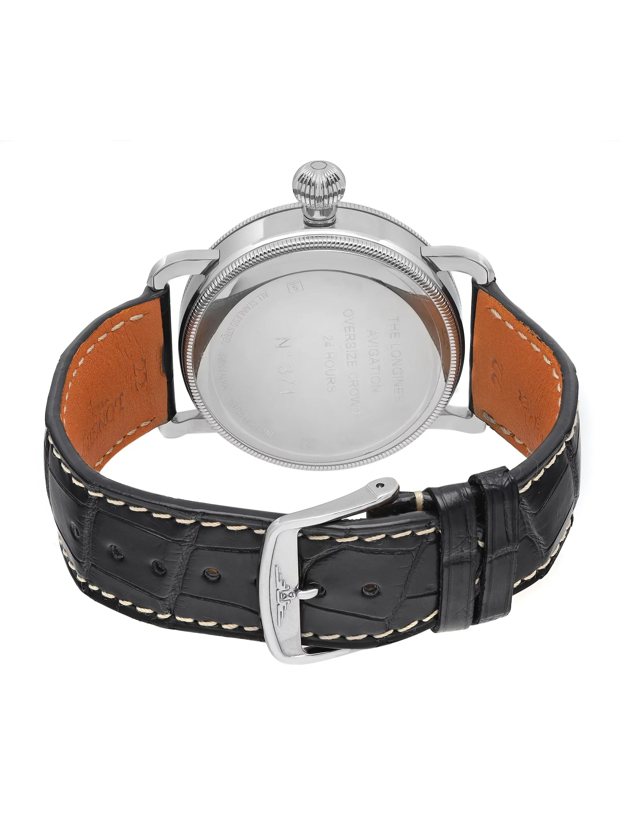 New Longines Heritage Avigation GMT Steel Black Automatic Watch L2.778.4.53.2