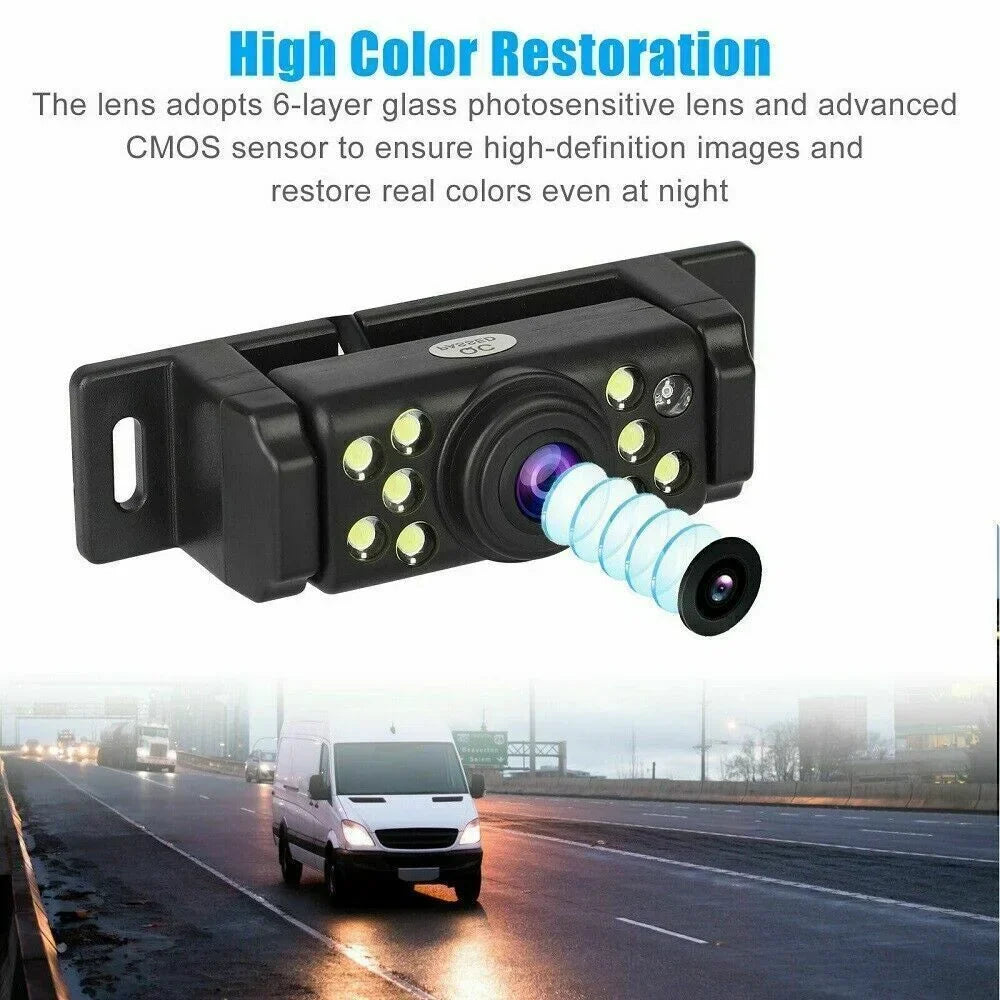 Wireless Car Backup Camera Rear View System HD Night Vision + 5" Mirror Monitor