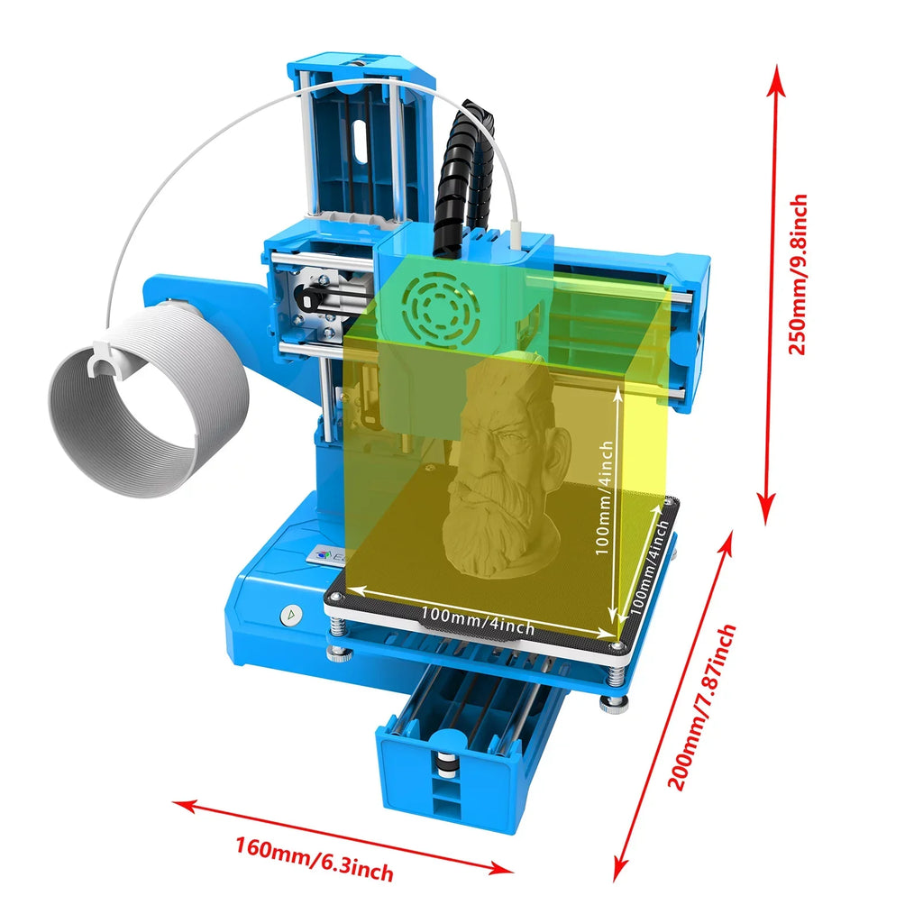 EasyThreed 3D Printer,One-key With Tf Removable One-key With Tf Pla Sample Print Size Removable 3d Printer Size Removable One-key 100x100x100mm Print Size Printer Kids 100x100x100mm Laoshe Qisuo