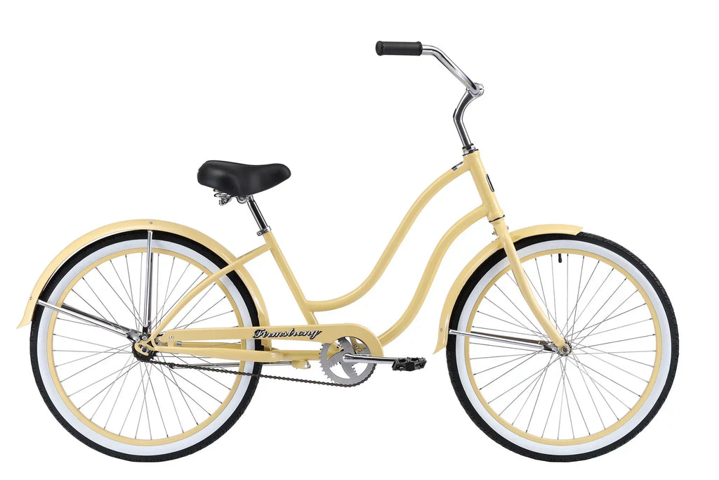 Firmstrong Siren Lady Beach Cruiser Bicycle, 26", Women's, Single Speed, Vanilla
