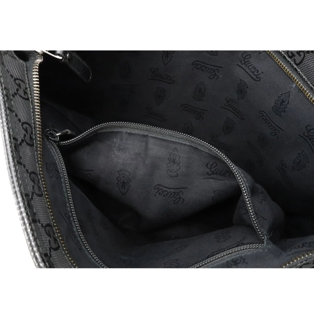 Pre-Owned GUCCI Gucci GG Imprime Crossbody Shoulder Bag PVC Leather Black 201446 (Good)