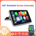 Hizpo Single 1 DIN Rotatable 10.1'' Android 10 Touch Screen With Apple Carplay& Android Auto Car Stereo Radio GPS Navigation Wifi Bluetooth