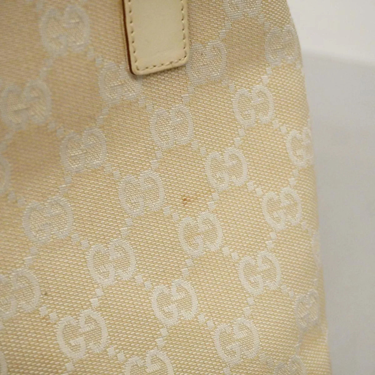 Pre-Owned Gucci Handbag GG Canvas 002 1079 Leather Ivory Women's (Good)