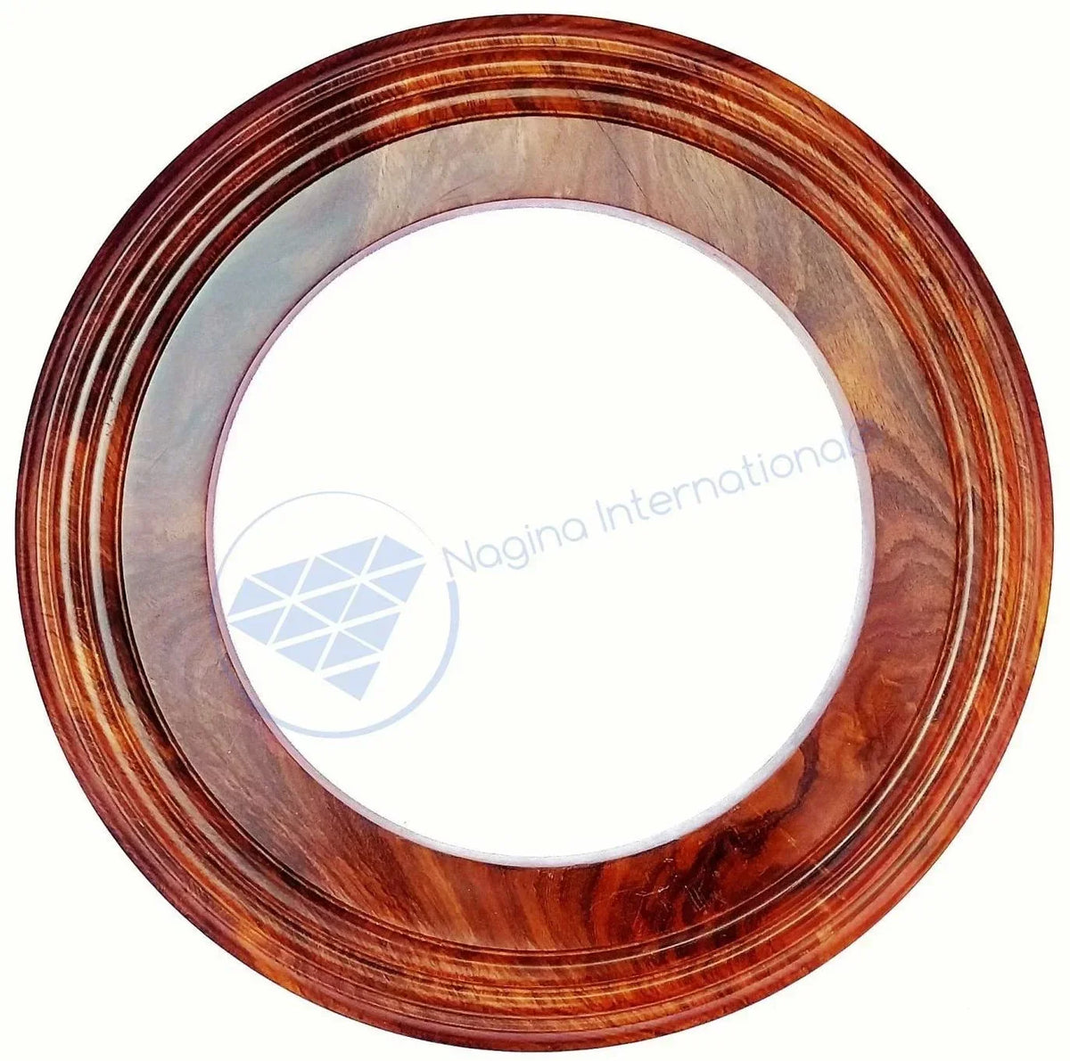 Nagina International Polished Handcrafted Wooden Base | Solid Hardwood Frame (16 Inches)