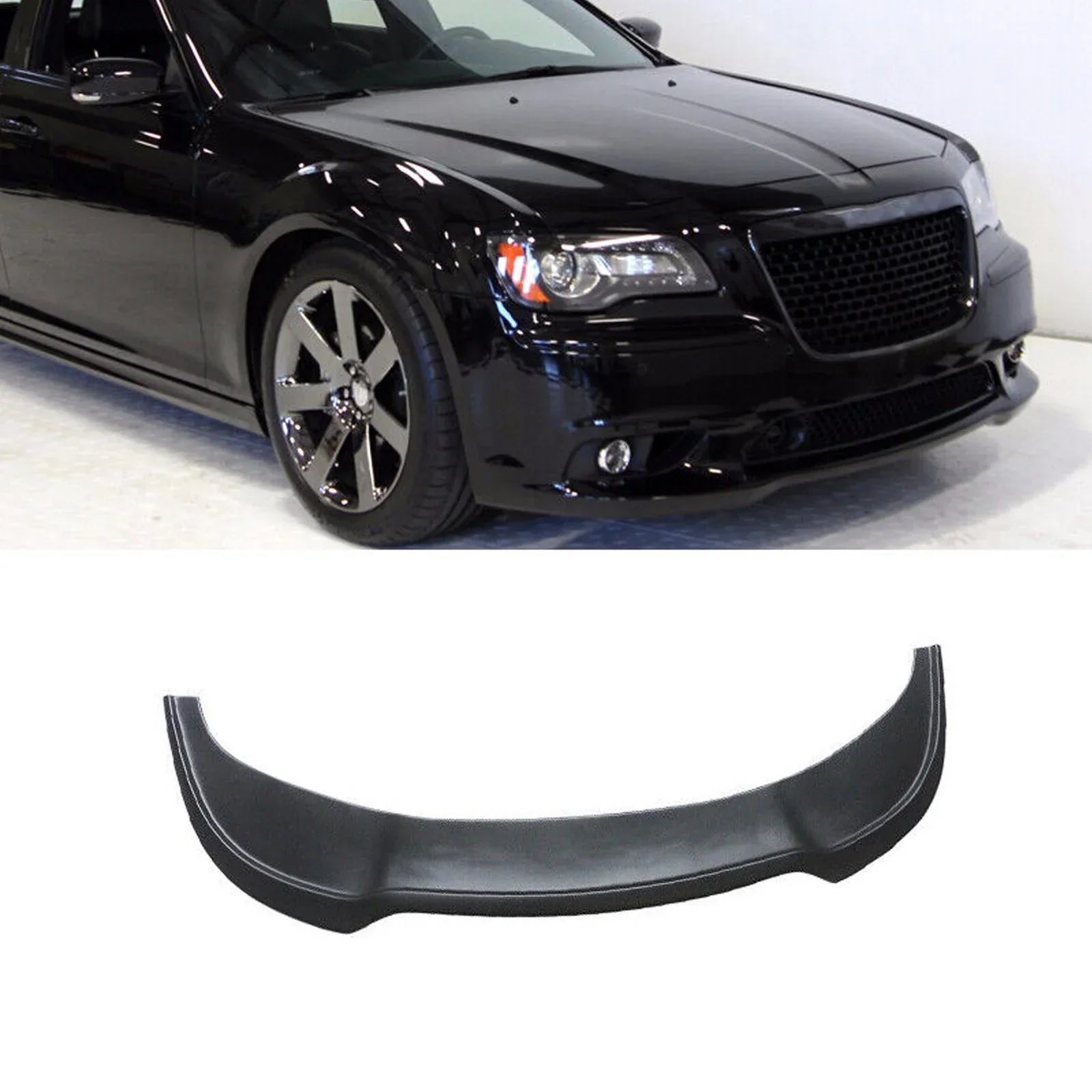 NINTE Front Bumper Lower Lip for 2015-2022 Chrysler 300 SRT Sedan Matte Black