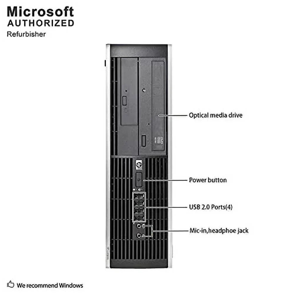 HP Compaq Pro 6305 SFF Business Desktop PC, AMD A6 5400B up to 3.8G,8G,1T SSD, DVD, WiFi, BT 4.0, VGA, DP, Win 10 64 Bit-Multi Language(AMD A6)(used)