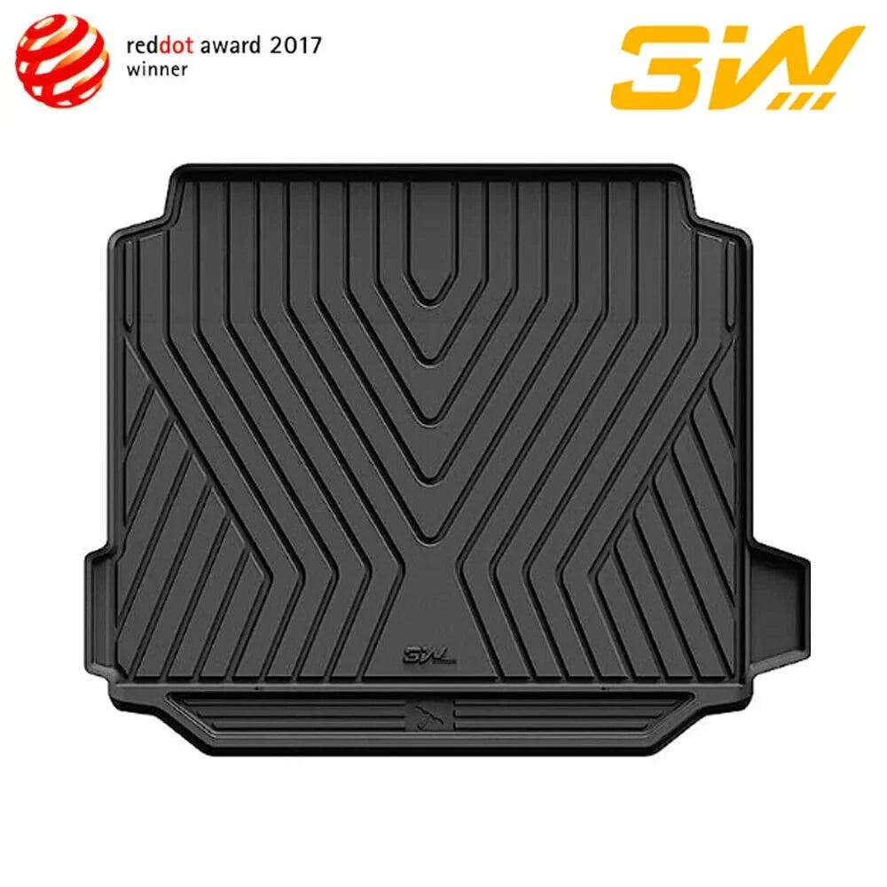 3W Cargo Liner Fit for 2019-2024 BMW X5 All Weather TPE Mats Custom Fit BMW X5 Trunk Liner Heavy Duty Trunk Mat Black (Not for Hybrid and with Side Netting Kit) TPE