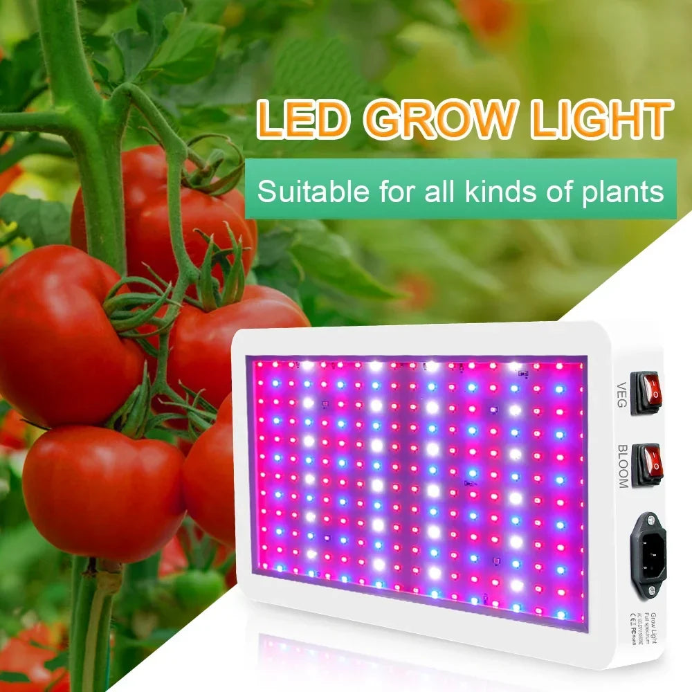 Abanopi 2000W LED Grow Light for Indoor Plants 312 LEDs Full Spectrum Veg and Bloom Dual Switch IP65 Waterproof Hanging Plant Growing Lamps for Seedlings Flowers Greenhouse