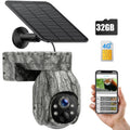 CAMPARK Cellular Trail Camera Wireless 4G LTE, Solar Game Camera with 360°Pan 90°Tilt, 2K Night Vision, Live View, Waterproof, Cloud Storage, PIR Motion, No WiFi Hunting Security Cam with SIM &SD Card