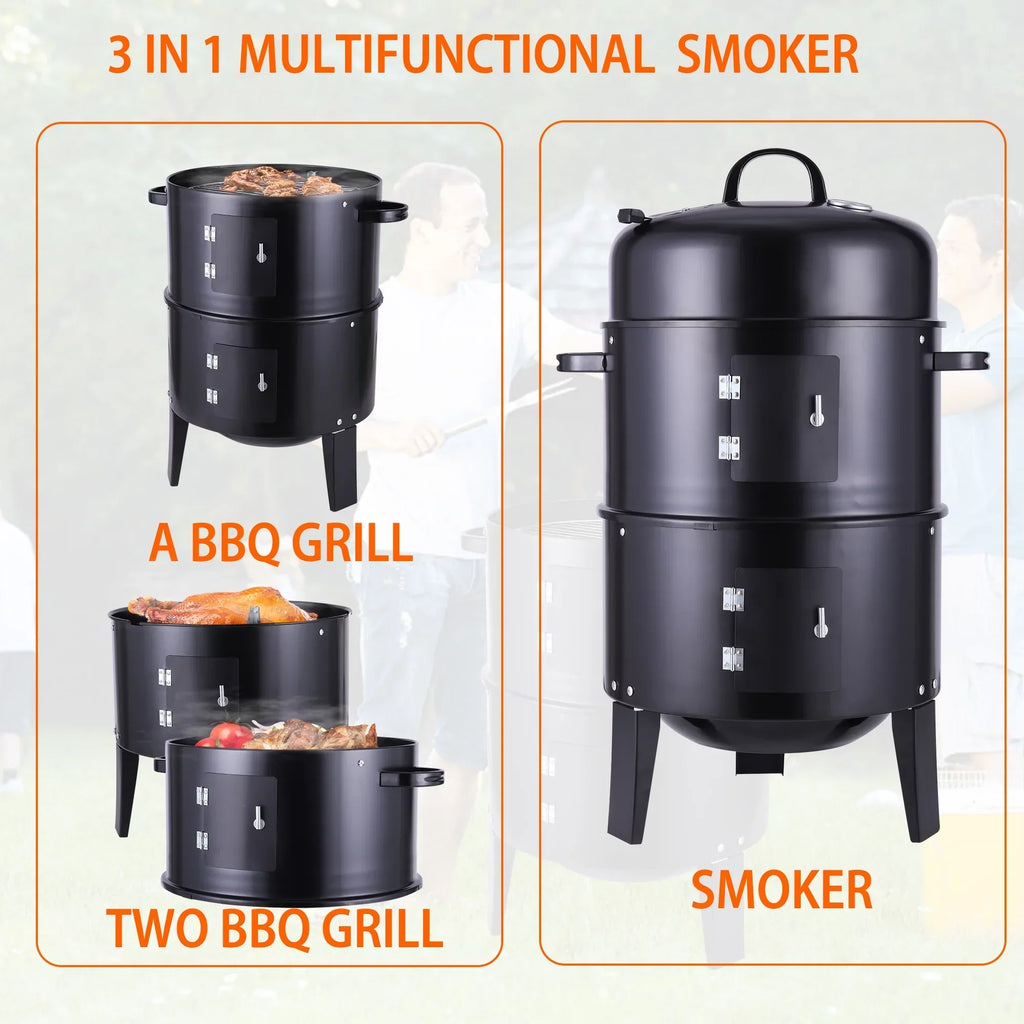Portable Outdoor Charcoal Grill BBQ Charcoal Grill for Backyard Cooking Camping Picnics Garden Beach