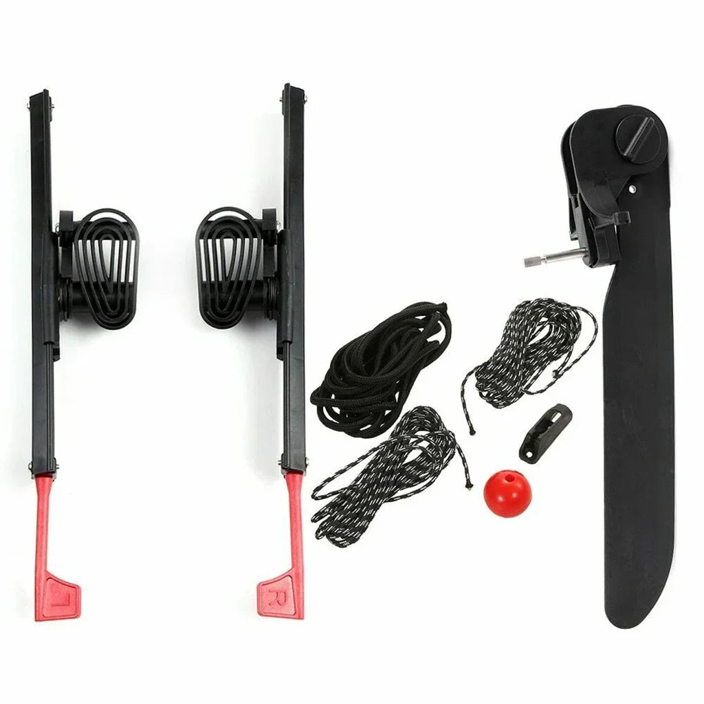 Adjustable Kayak Foot Braces Pedals & Tail Rudder Direction Steering, Kayak Rudder Kit for Kayaking, Canoe, Fishing Boat