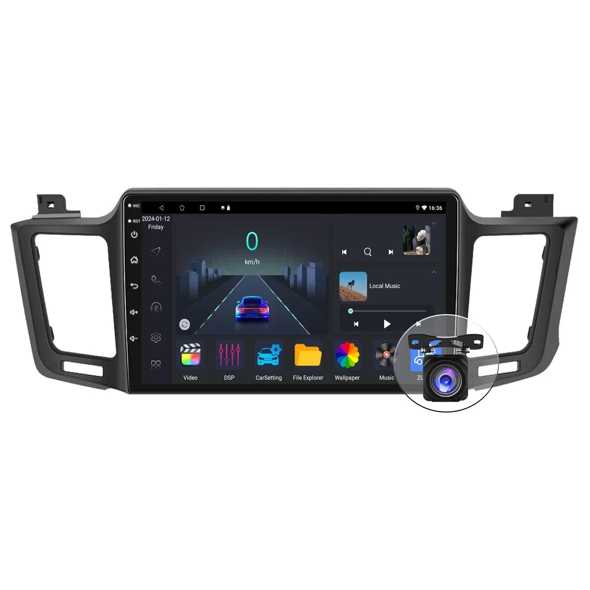 For Toyota RAV4 2013 2014 2015 2016 2017 Android 13 CarPlay Bluetooth 4+64GB  Car Stereo Radio GPS Navigation Player