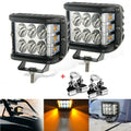Jercoda 2 Set 45W LED Work Light with LED Work Light Bar Mount Bracket Clamp Holder for DIY Car Truck ATV SUV Universal Cars