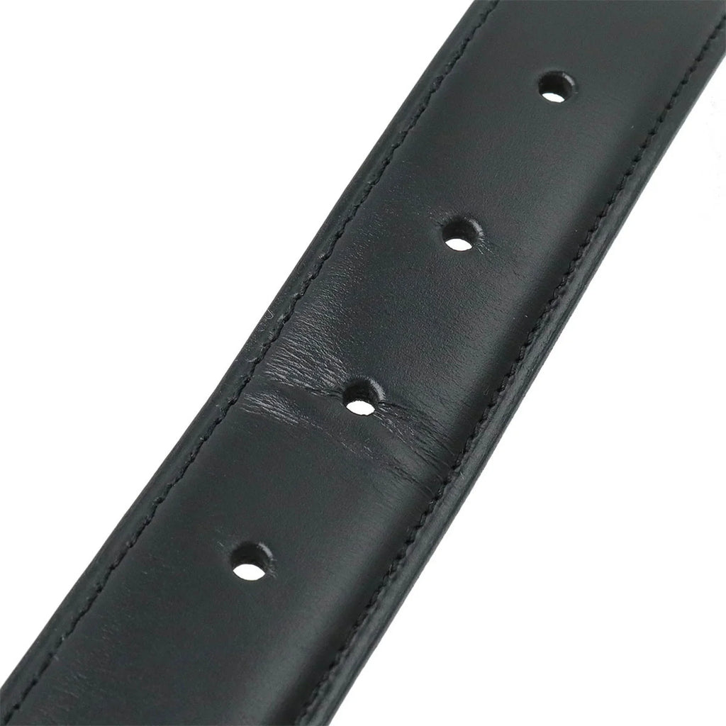 Pre-Owned Cartier Belt Leather Black Actual size approx. 109.5cm L5000011 (Like New)