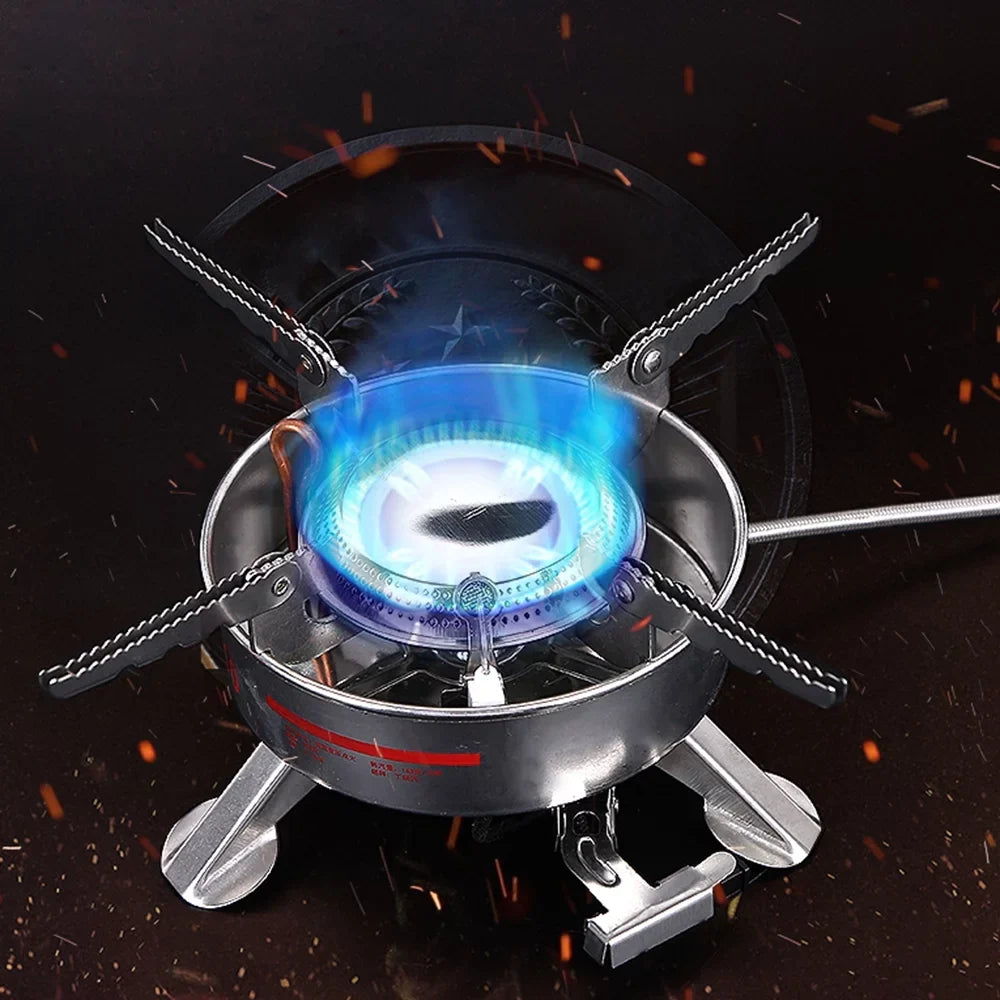 Meterk BRS-10 Outdoor Portable Camping Picnic Split-Type Stainless Steel Butane Gas Cooker Big Power Large Blaze
