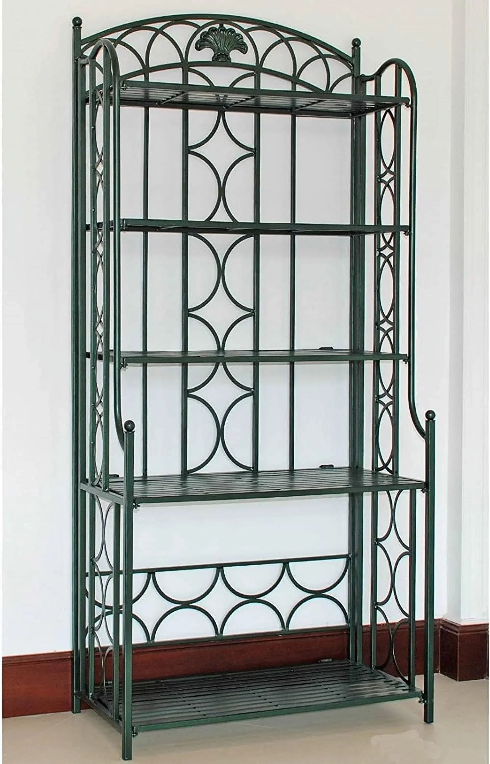Iron Indoor/Outdoor Bakers Rack Space-Efficient For Cooling Baked Goods, Kitchen, Pantry Or Dining Area Allows For Good Ventilation, 70" D X 32" W X 4"