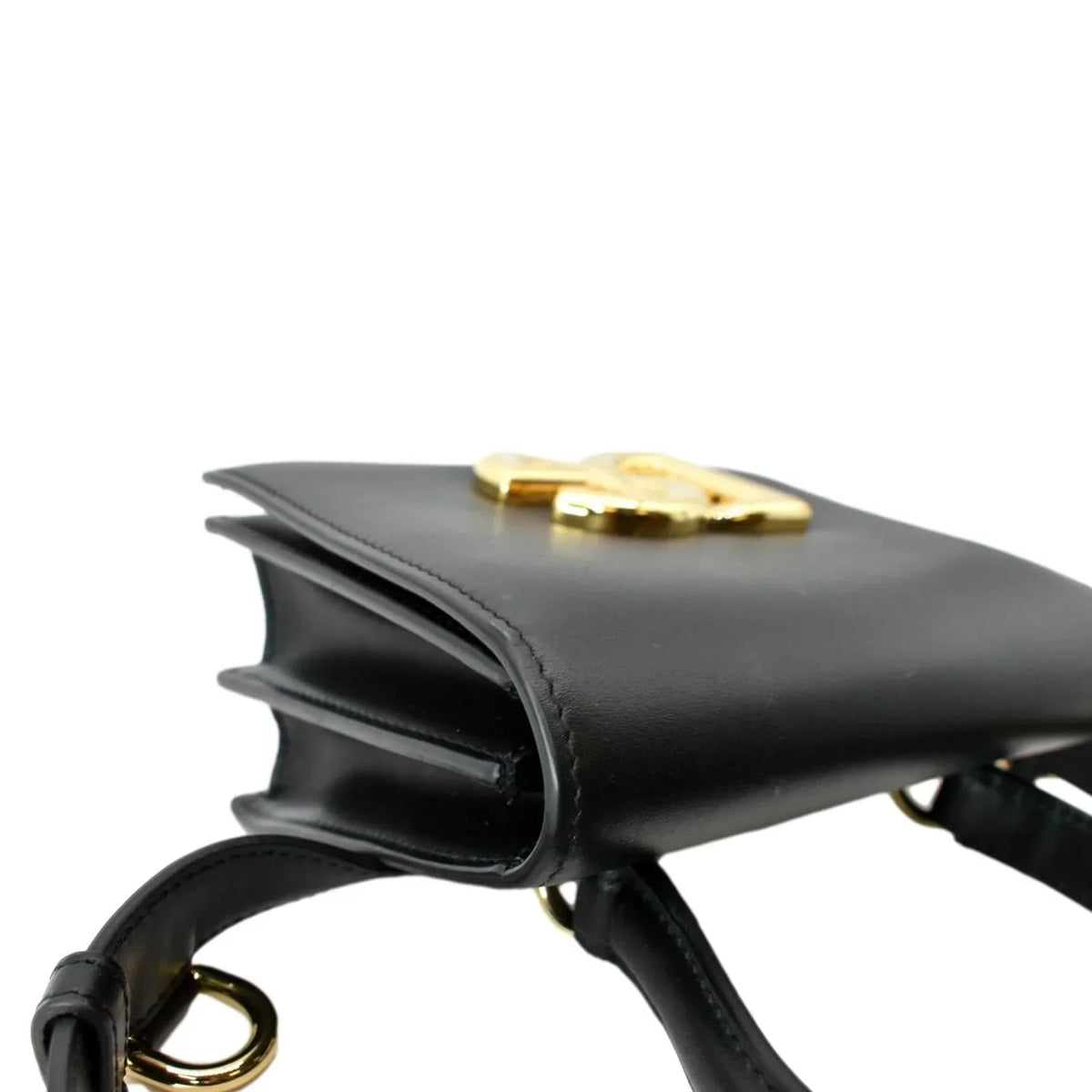 Pre-owned DOLCE & GABBANA Mini Leather Belt Bag Black