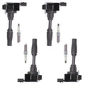 Set of 4 ISA Ignition Coils and NGK Platinum Spark Plugs Compatible with 2018 Buick Regal Sportback 2.0L l4 Replacement for UF680