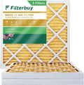 Filterbuy 17x17x2 MERV 11 Pleated HVAC AC Furnace Air Filters (3-Pack)