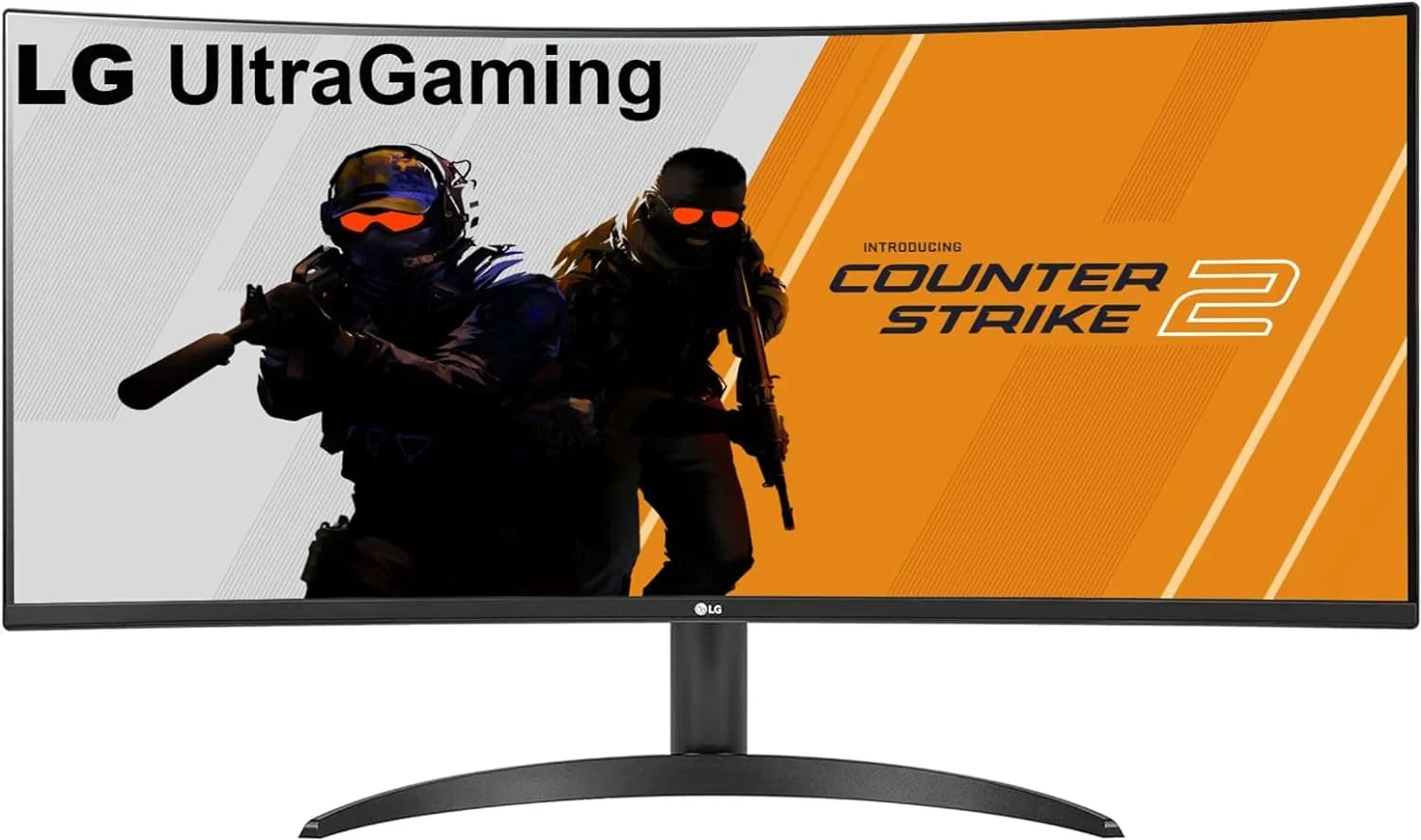 LG 34'' Curved Gaming Monitor, 160 Hz Refresh Rate, 99% sRGB, 3440 x 1440 Display, HDR 10, AMD FreeSync Premium, Bundle With Cefesfy USBHUB