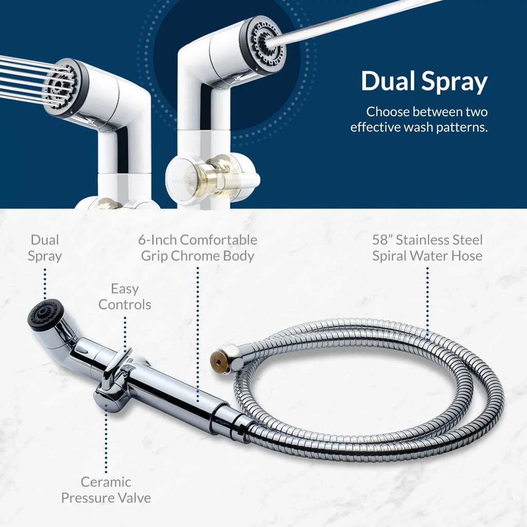 Biobidet A1 Dual Spray Handheld Bidet - Chrome