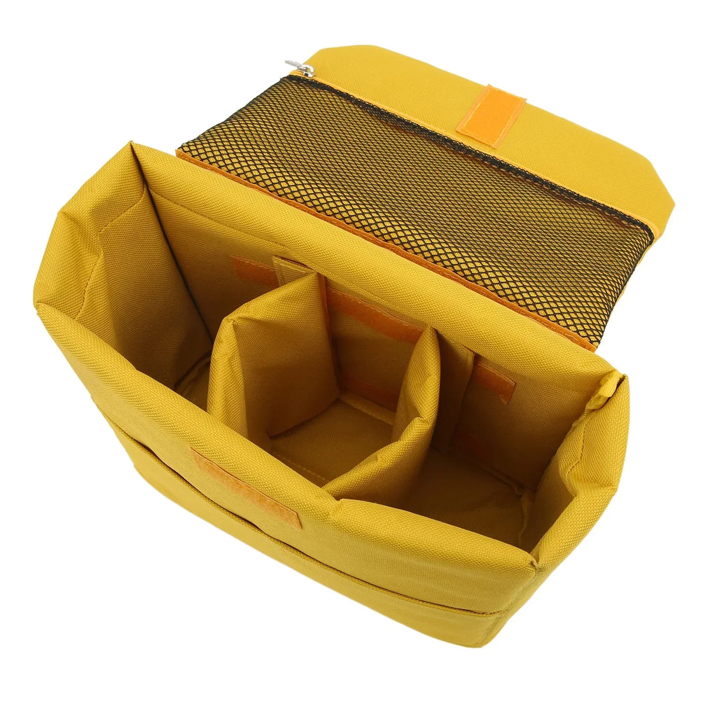 Jadeshay Camera Insert Bag Waterproof Shockproof Camera Inner Case Bag for SLR Camera Lenses Flashes(S-yellow)