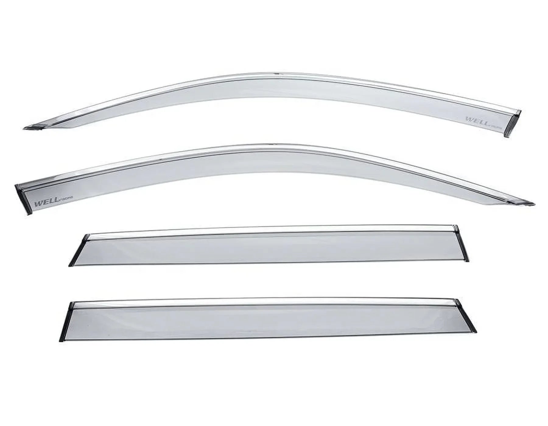 Wellvisors Side Window Visors Wind Deflectors Rain Guard With Chrome Trim for 2019 2020 2021 2022 2023 2024 BMW X5 / G05 3-847BM015