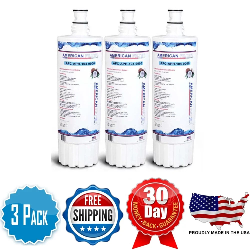 AFC Brand , Water Filters , Model # AFC-APH-300-12000K , Compatible with AQUA-PURE® HF35 - 3 Pack - Made in U.S.A.