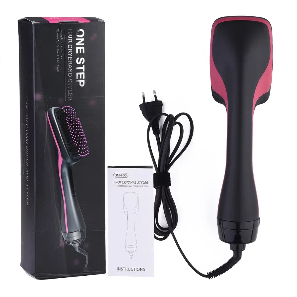 2 In 1 Multifunctional Anion Hair Dryer Brush Comb Styler Hairdressing Tool, Hair Blow Dryer, Paddle Brush