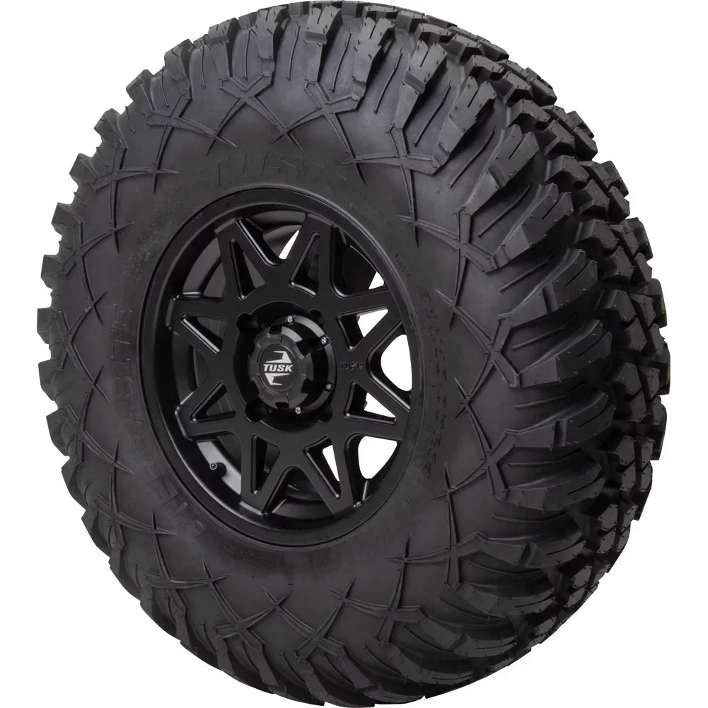 4/156 Tusk Tintic Wheel 14x7 4.0 + 3.0 Matte Black For Yamaha Wolverine RMAX 2 1000 Sport 2022