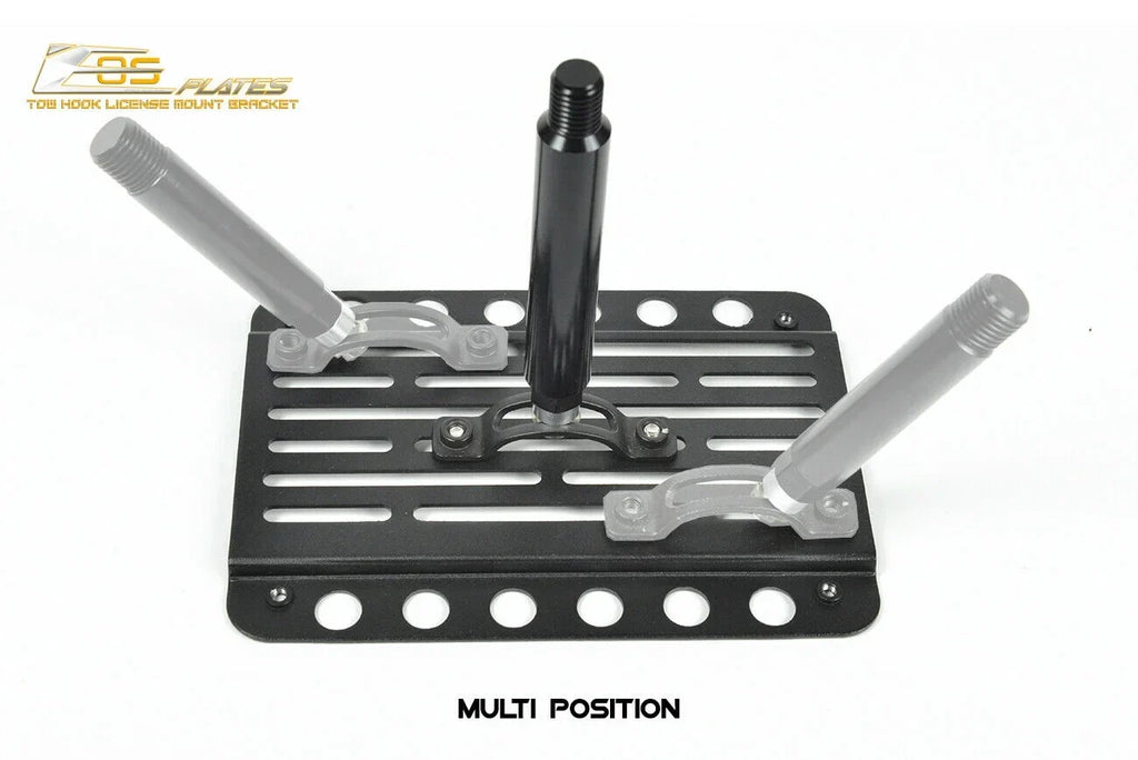 Extreme Online Store Replacement for 2014-Present Mini Cooper | EOS Plate Version 1 Front Bumper Tow Hook License Plate Relocator Mount Bracket Tow-119 (Mid Size)
