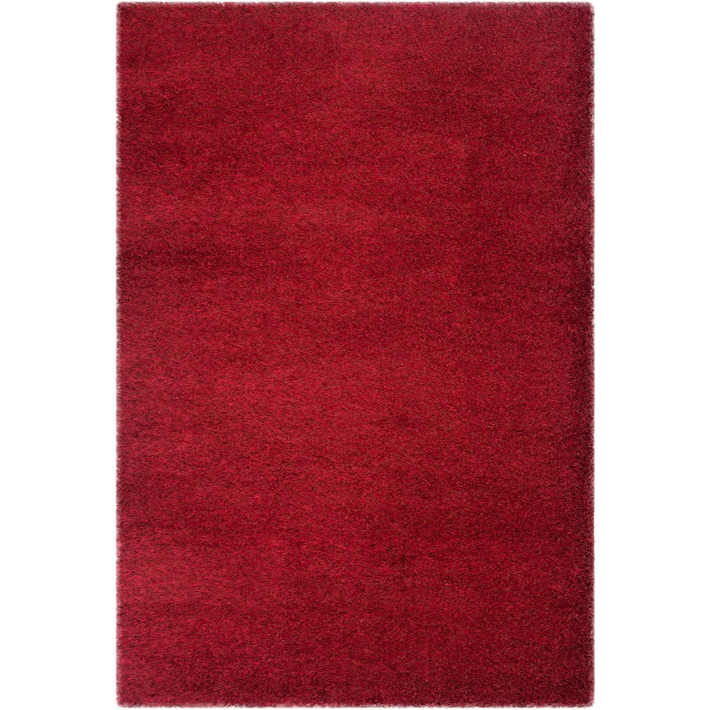 SAFAVIEH Charlotte Solid Plush Shag Area Rug, Red, 8' x 10'