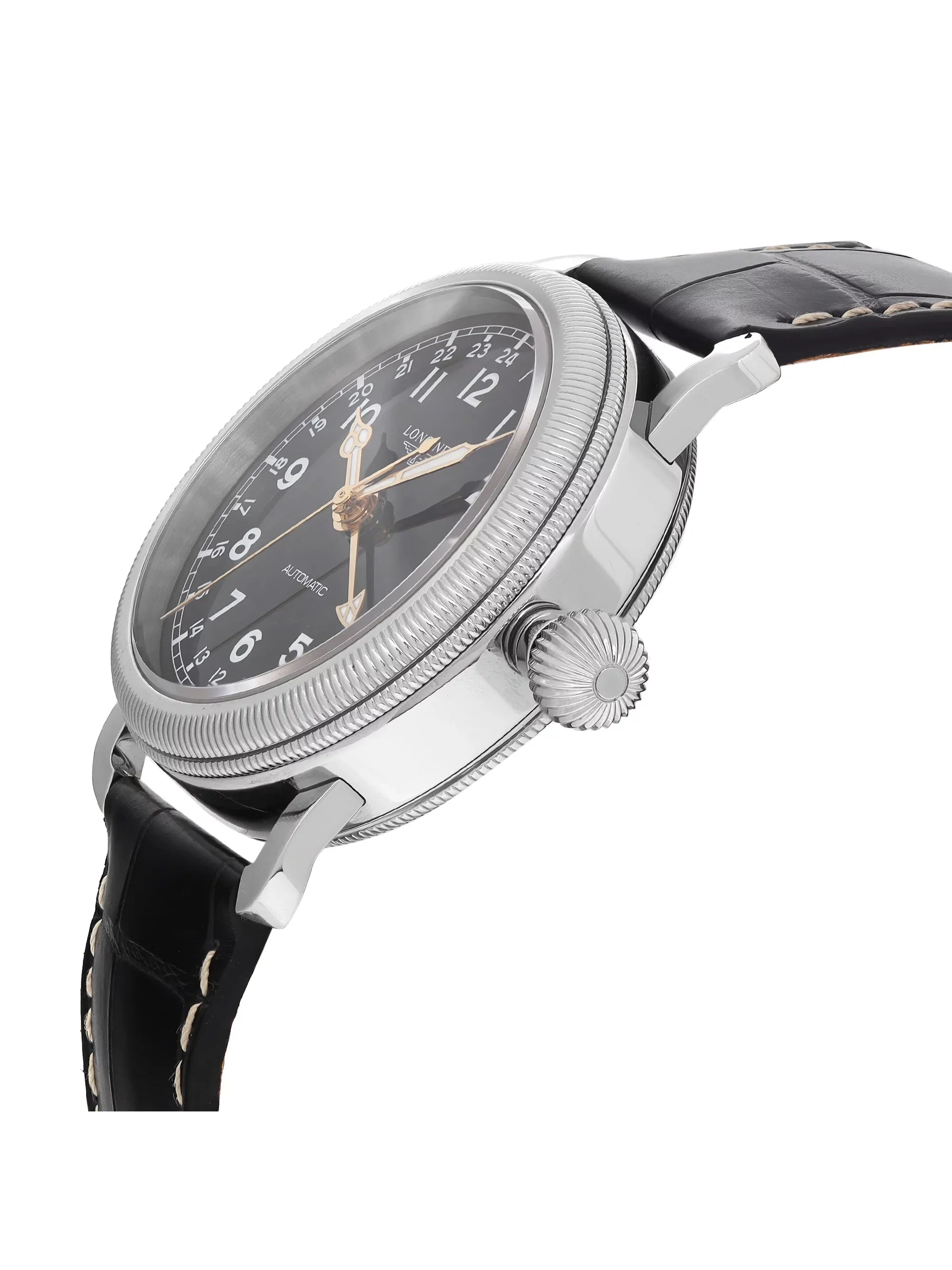 New Longines Heritage Avigation GMT Steel Black Automatic Watch L2.778.4.53.2