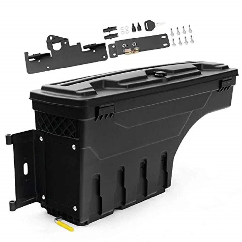 PIT66 Truck Bed Storage Box Toolbox Driver Left Side LH Fit for Toyota Tacoma 2005-2020 Black