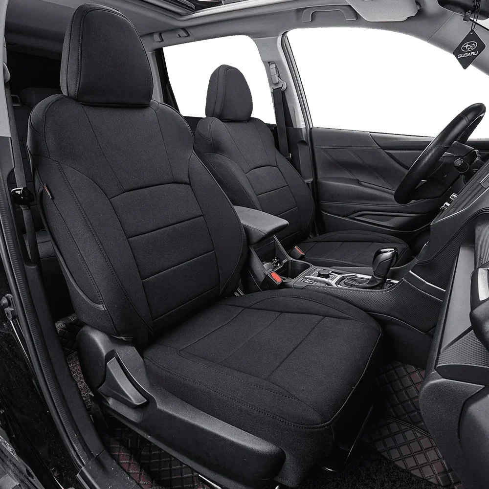 Coverdream Custom Fit KONA Car Seat Covers for Hyundai KONA 2018 2019 2020 2021 2022 2023 - Polyester (Black,Full Set)
