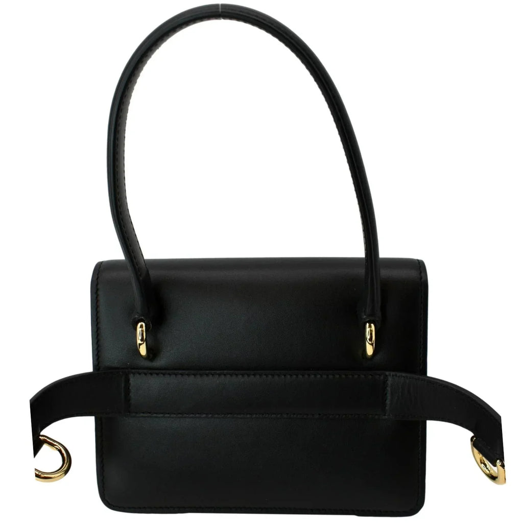 Pre-owned DOLCE & GABBANA Mini Leather Belt Bag Black