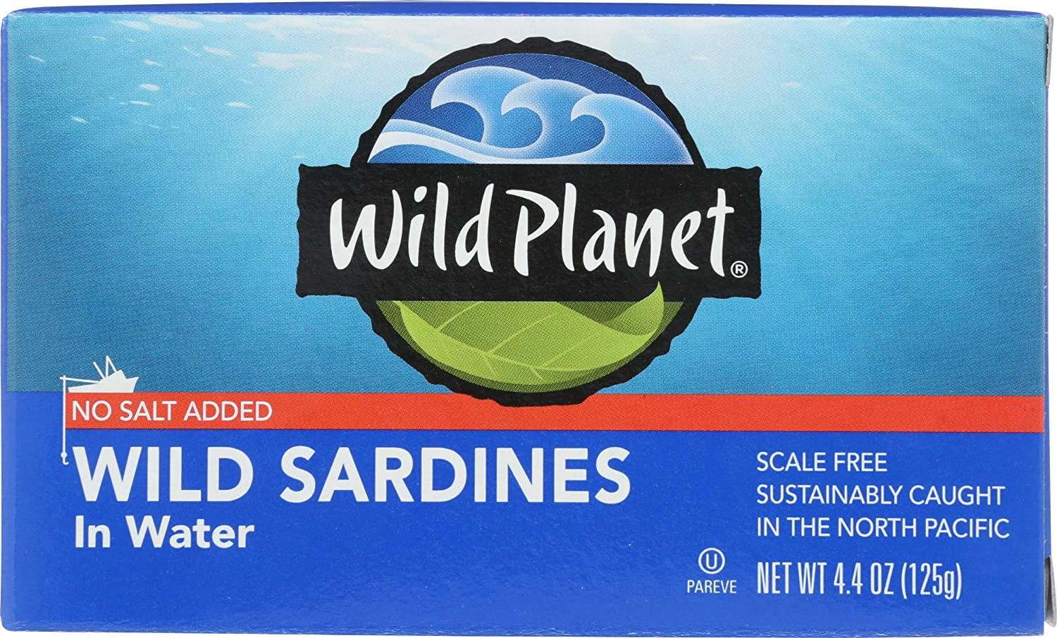 Wild Planet Sardines In Water - Case Of 12 - 4.375 Oz.