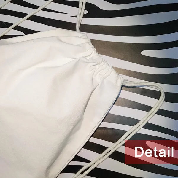 Feline Lions Lie Fierce Art Deco Fashion Backpack Canvas Drawstring Reusable Mesh Shopping Bag