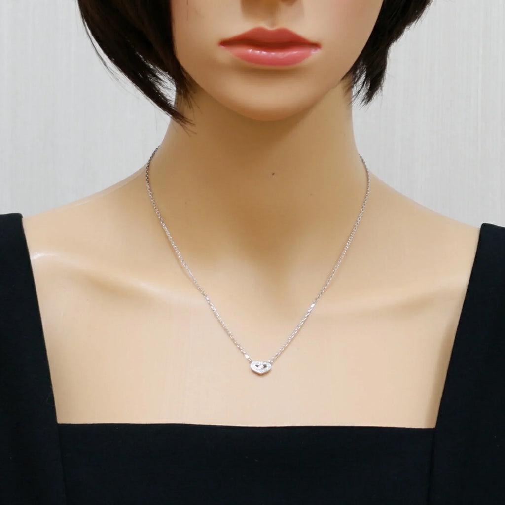 Pre-Owned Cartier C Heart Necklace 18K Diamond Ladies CARTIER BRJ10000000119253 (Like New)