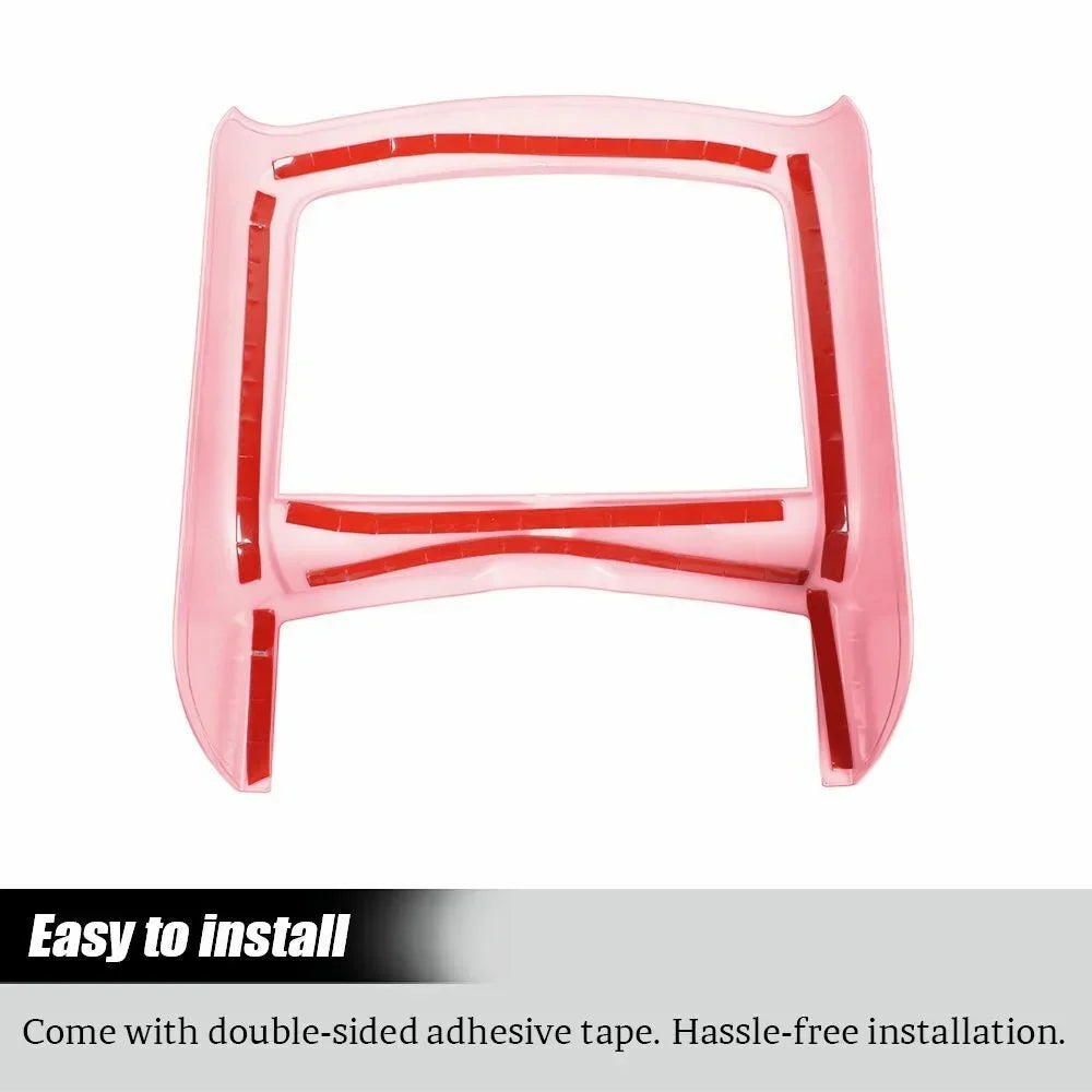 Teledu Inner Central Console Cup Holder Panel Trim Cover + Pink