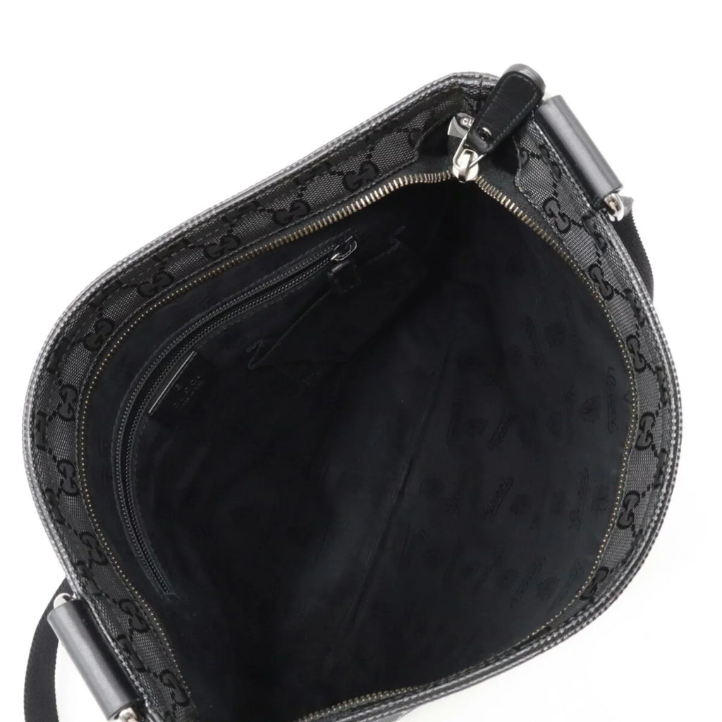 Pre-Owned GUCCI Gucci GG Imprime Crossbody Shoulder Bag PVC Leather Black 201446 (Good)