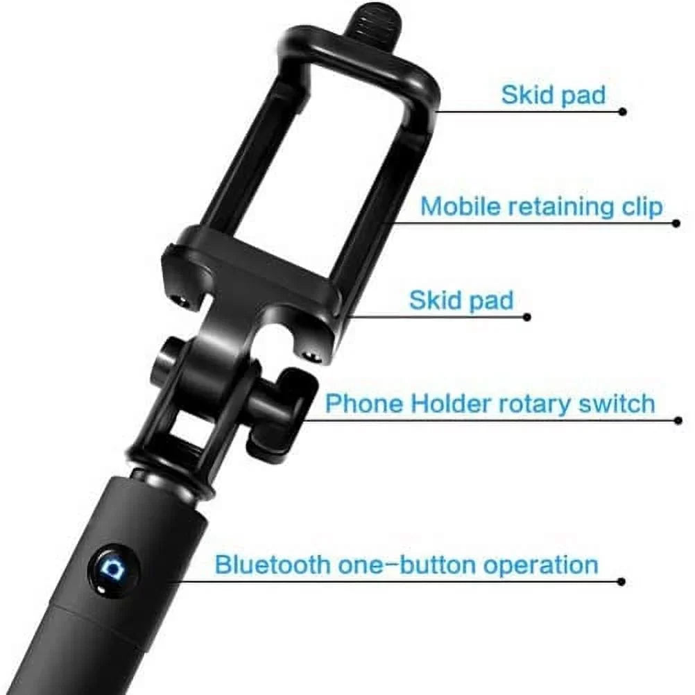 Compact Monopod Selfie Stick for Samsung Galaxy Sol S9+ S9, S8+, S8 active, S7 Edge Active S6 Edge+ Edge, Active S5 Sport (SM-G860P) Mini, Active, Prevail LTE On5 Note8 Note Edge 5 4 3