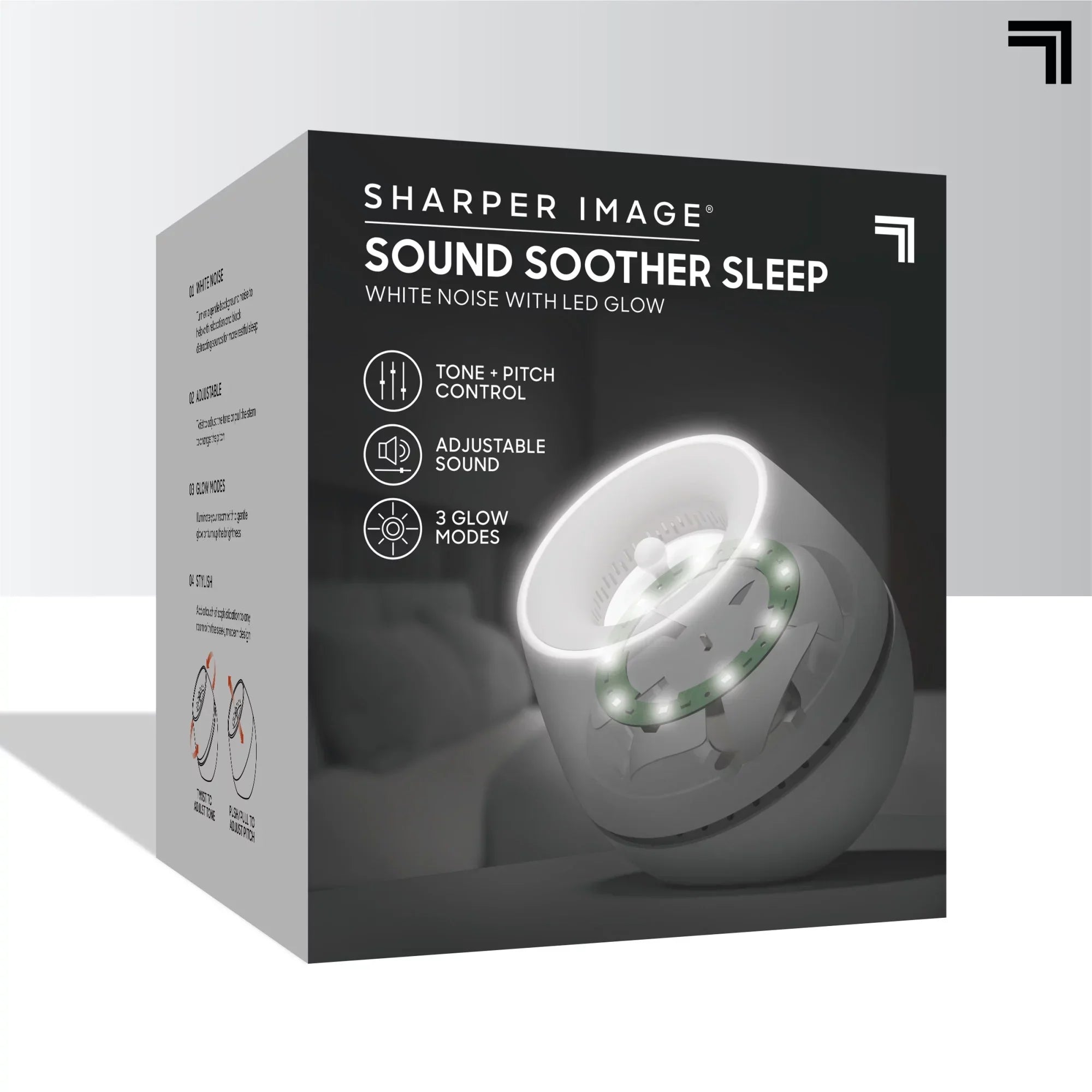 Sharper Image® Sound Soother Wind, White Noise Machine With LED Glow