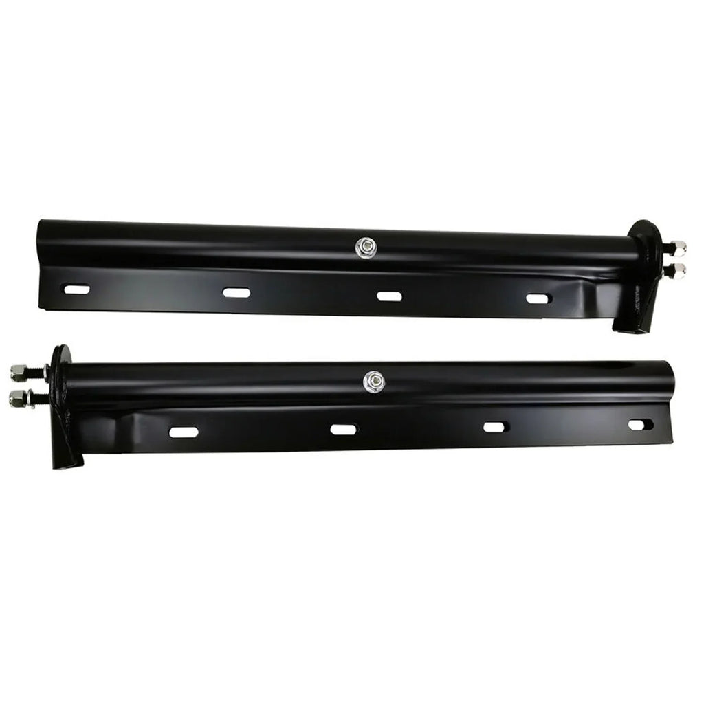 POWERWORKS Black Straight Spring Loaded Mud Flap Hanger Bracket Mudflap Holder Set 1-1/8" Bolt Spacing 30" Length for Semi Trucks