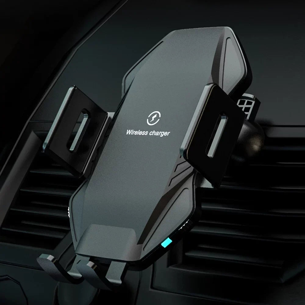 Wireless Car Charger, Saoqi 10W Smart Sensor Auto Clamping Air Vent Dashboard Windshield Car Phone Holder Mount, Compatible for iPhone, Samsung, Google, LG, etc